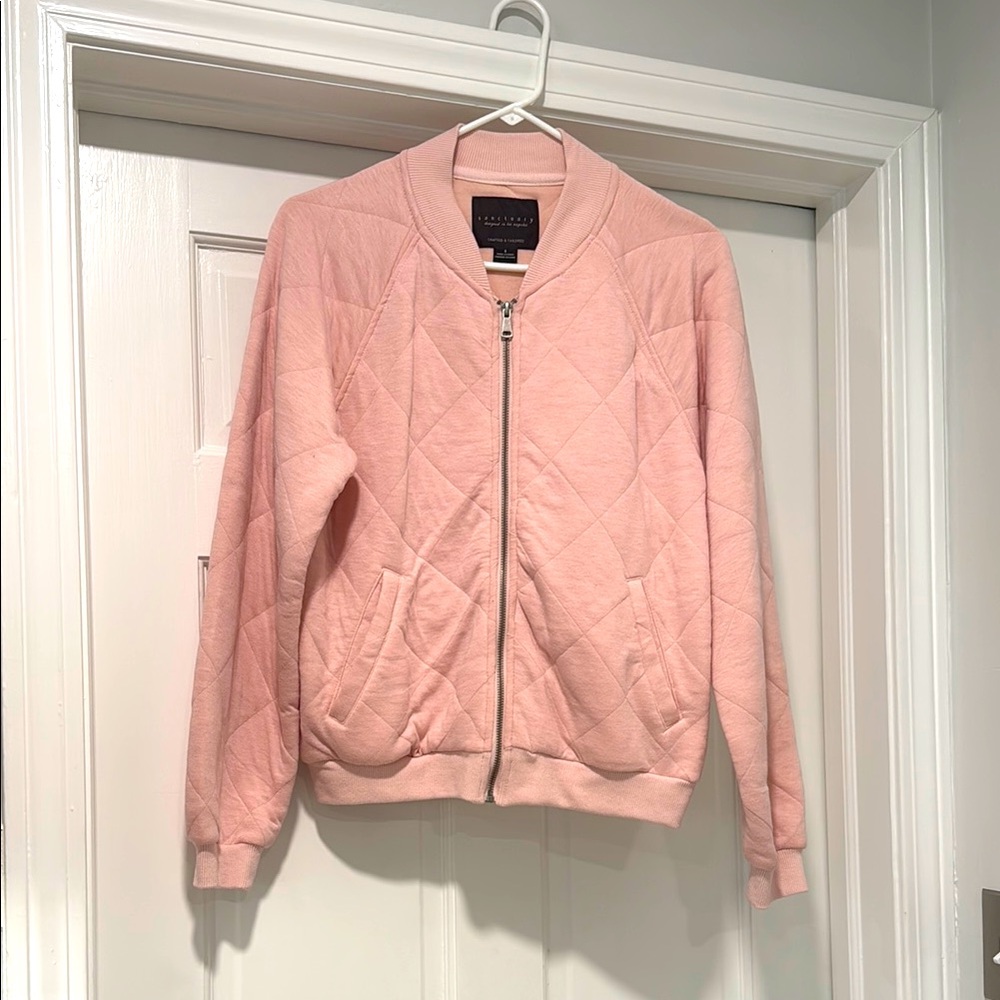 Sanctuary Pink quilted bomber.